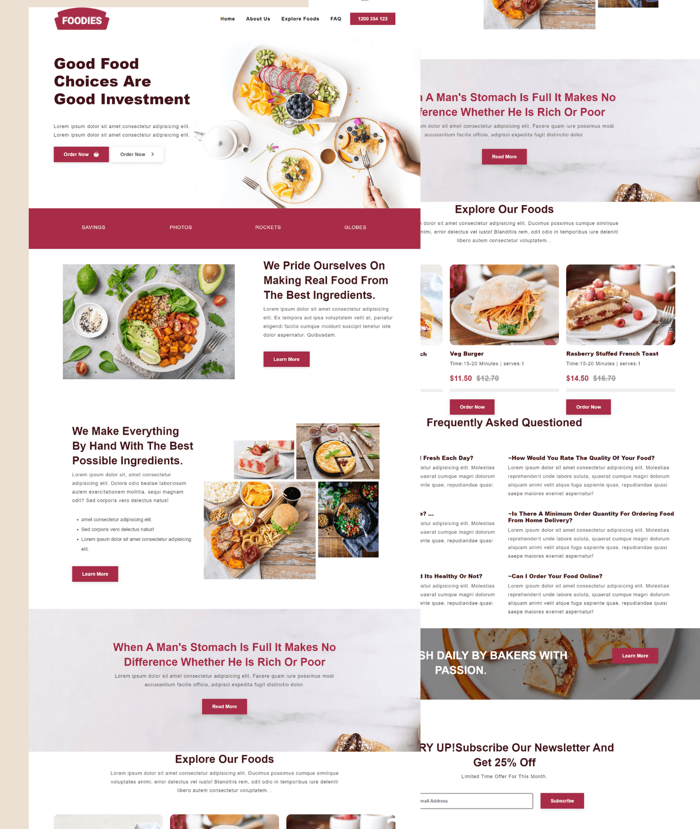 Food Landing Page