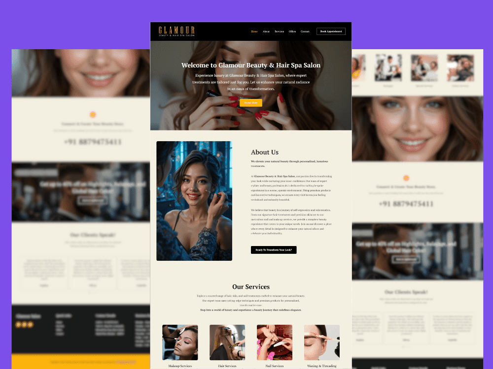 Business Website (Salon & Beauty Services)